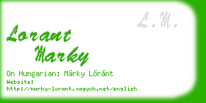 lorant marky business card
